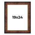 thumbnail image 1 of 19x24 Frame Brown Walnut Gold Ornate Trim Solid Wood Plein Air Picture Frame | 3 Inch Moulding, 1 of 8