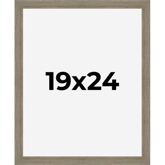 19x24 Frame Gray Barnwood Rustic Solid Wood Picture Frame | 1.5 Inch Moulding Width | Includes UV