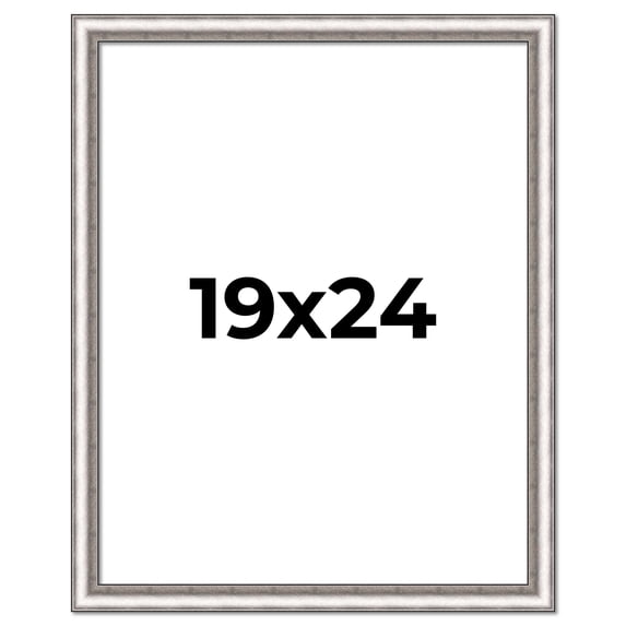19x24 Frame Silver Real Wood Picture Frame Width 1.25 Inches | Interior Frame Depth 0.5 Inches |