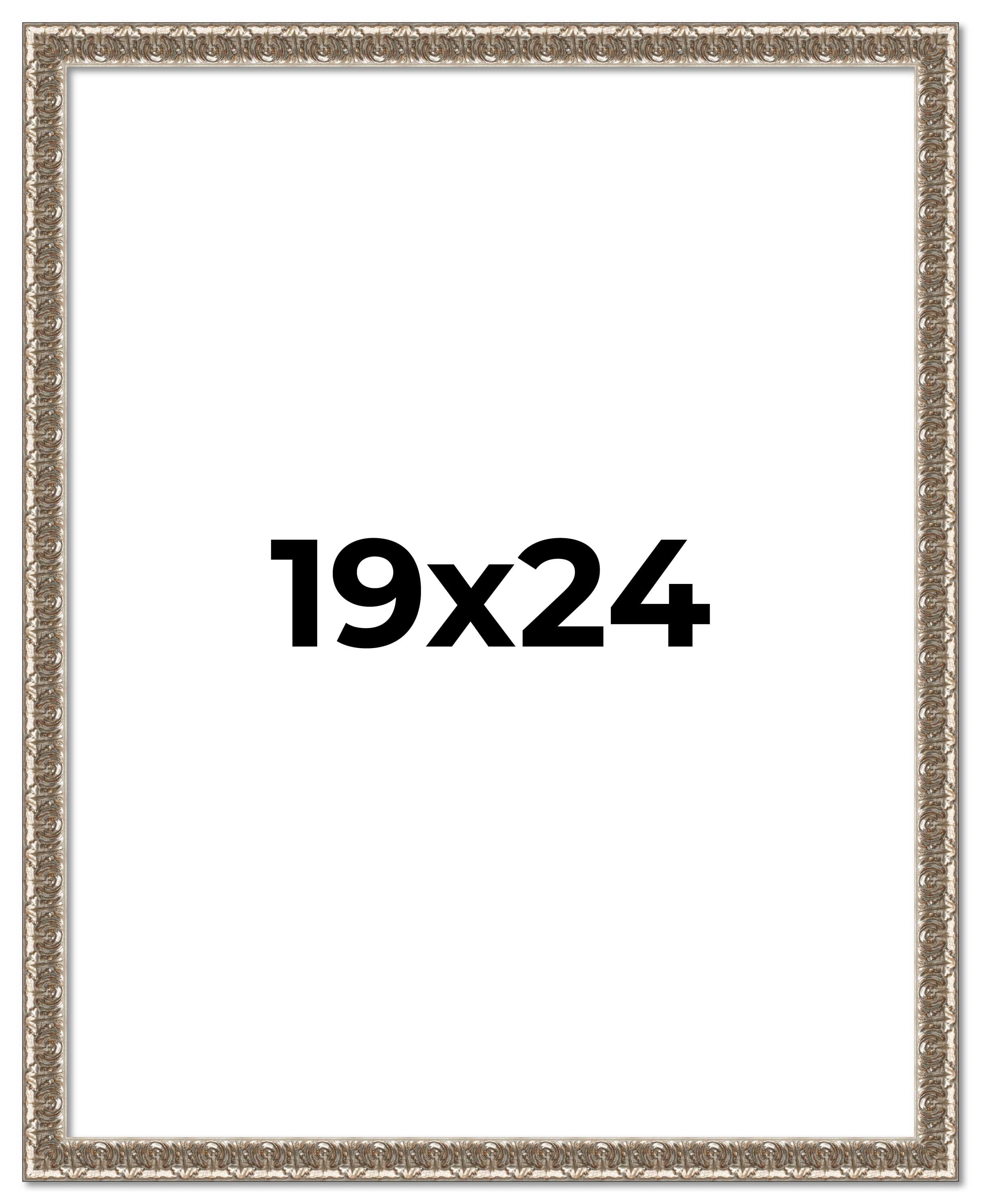 19x24 Frame Silver Versailles Ornate Solid Wood Picture Frame | 1 Inch ...