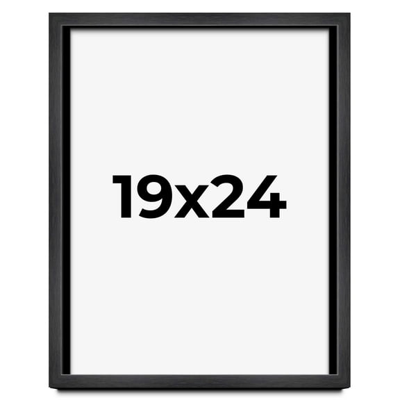19x24 Shadow Box Frame Grey Charcoal Black | 0.875 Inches Deep | Solid Wood Shadowbox Display Frame