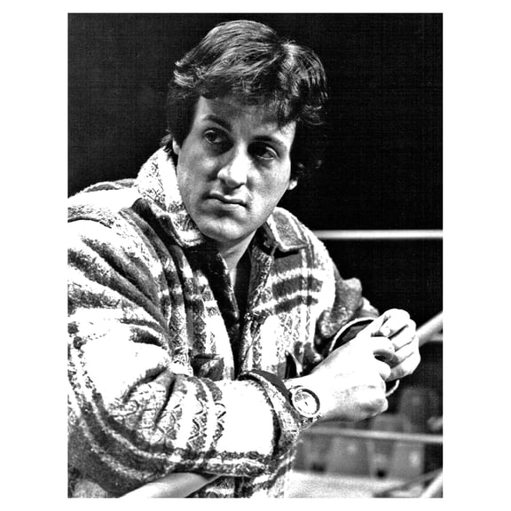 19x24in Photo of Sylvester Stallone at the Ken Norton Duane Bobick boxing match in 1977 【Photo Paper】