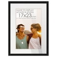 thumbnail image 1 of 19x25 Black Picture Frame with 16.5x22.5 White Mat Opening for 17x23 Image, 0.75 Inch Border, UV, 1 of 8