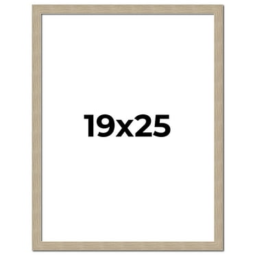 19x25 Frame Grey Solid Wood Picture Frame Width 1 Inches | Interior Frame Depth 0.5 Inches |