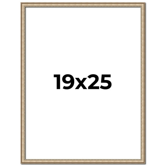 19x25 Frame Silver Real Wood Picture Frame Width 0.75 Inches | Interior Frame Depth 0.5 Inches |