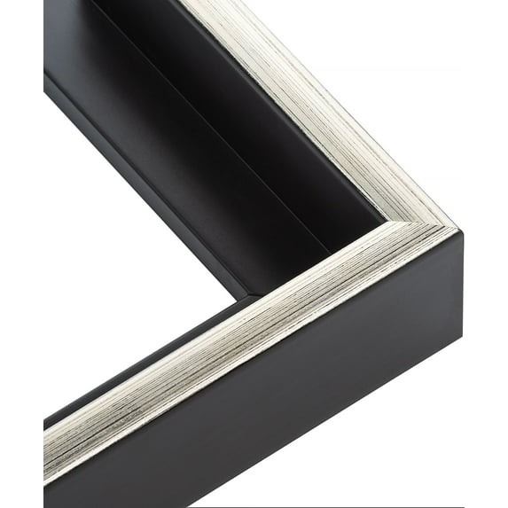 19x26 Canvas Floater Frame Silver Solid Wood Frame Width 1.75 Inches | Interior Frame Depth 1 5/8