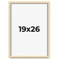 thumbnail image 1 of 19x26 Frame Beige Real Wood Picture Frame Width 0.75 inches | Interior Frame Depth 0.5 inches |, 1 of 8
