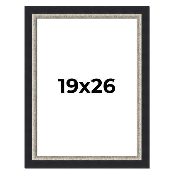 19x26 Frame Black Real Wood Picture Frame Width 2.25 Inches | Interior Frame Depth 0.5 Inches |