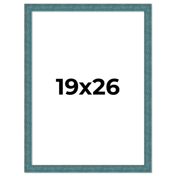 19x26 Frame Blue Rustic Barnwood Solid Wood Picture Frame Width 1.25 Inches | Interior Depth 0.5