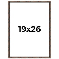 19x26 Frame Brown Bamboo with Dark Coffee/Walnut Finish | Solid Wood Picture Frame Width 0.75