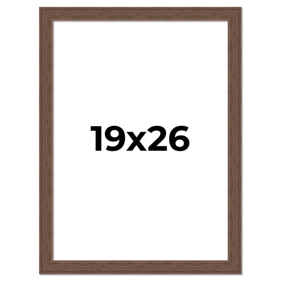 19x26 Frame Brown Distressed Barnwood Picture Frame | Rustic Farmhouse Photo Frame Includes UV