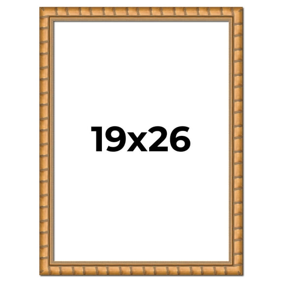 19x26 Frame Gold Real Wood Picture Frame Width 1.5 inches | Interior Frame Depth 0.5 inches |