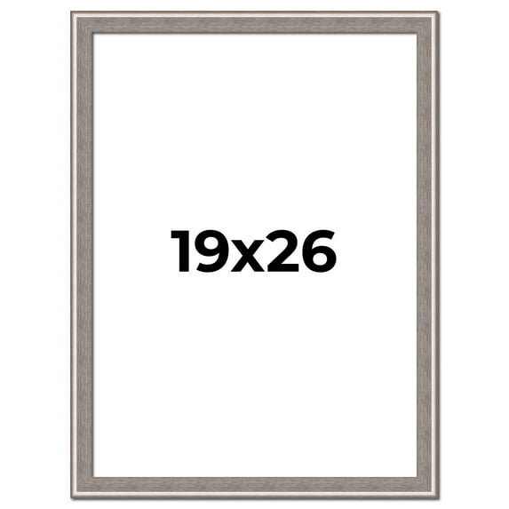 19x26 Frame Grey Real Wood Picture Frame Width 1.25 inches | Interior Frame Depth 0.5 inches | Hans