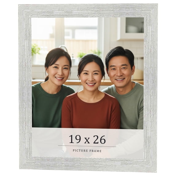 19x26 Frame White Real Wood Picture Frame Width 1.5 inches | Interior Frame Depth 0.5 inches | Barn