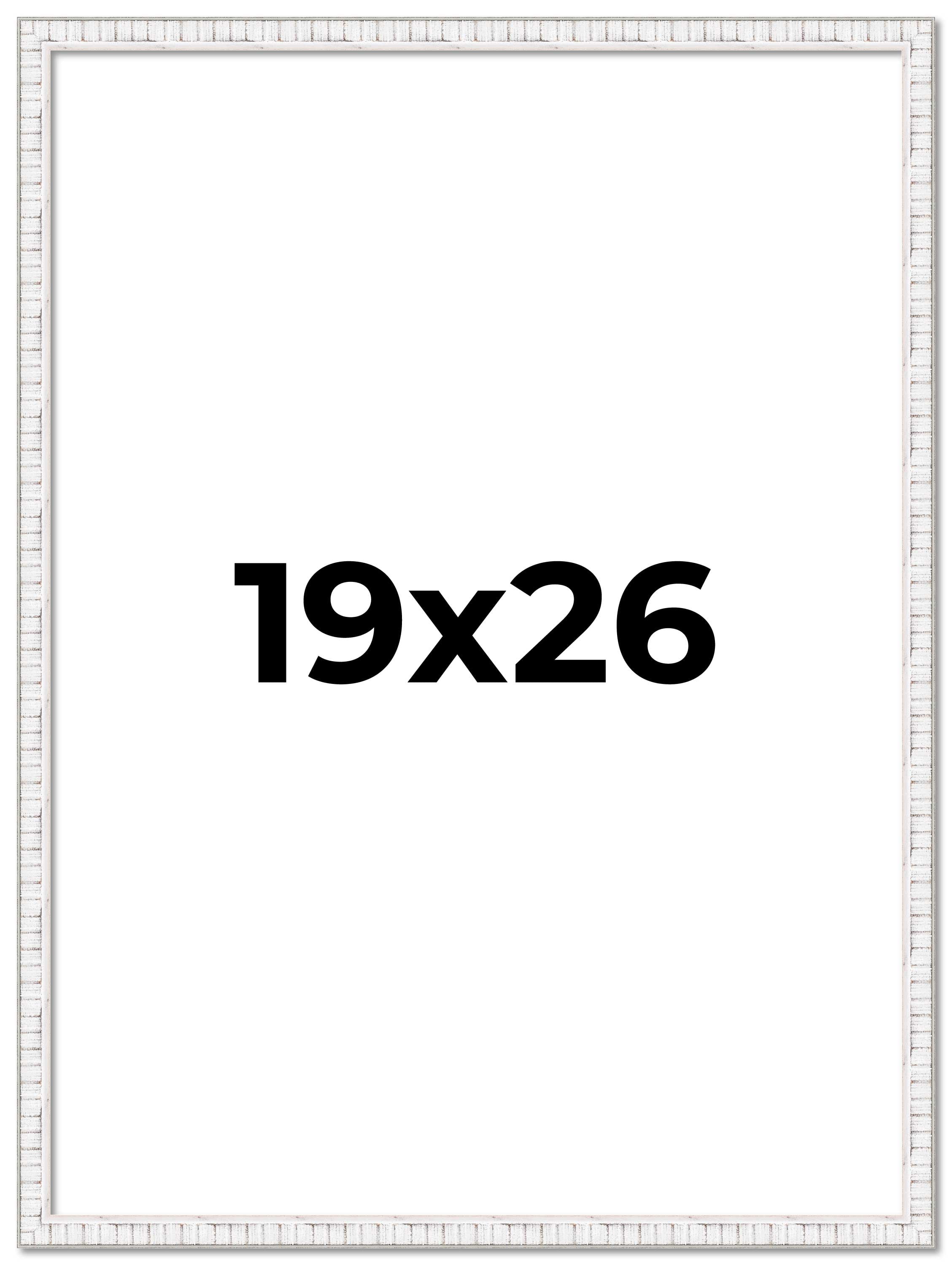 19x26 Frame White Scuffed Rustic Solid Wood Picture Frame | 0.75 Inch ...