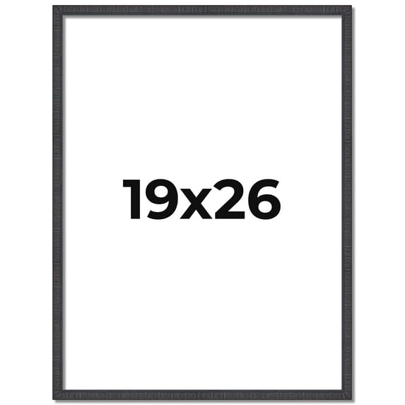 19x26 Rustic Brown Real Wood Picture Frame Width 0.75 inches | Interior Frame Depth 0.5 inches |