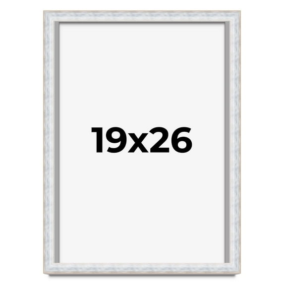 19x26 Shadow Box Frame Silver | 1.625 Inches Deep Real Wood Contemporary Shadowbox Display Frame |