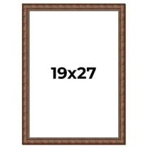 19x27 Dark Brown Bamboo Real Wood Picture Frame Width 1.5 inches | Interior Frame Depth 0.5 inches
