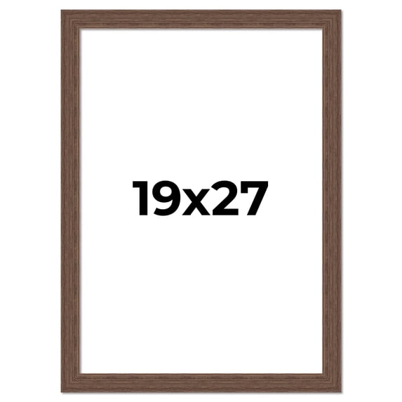 19x27 Frame Brown Farmhouse Solid Wood Picture Frame Width 1.5 Inches | Interior Frame Depth 0.5