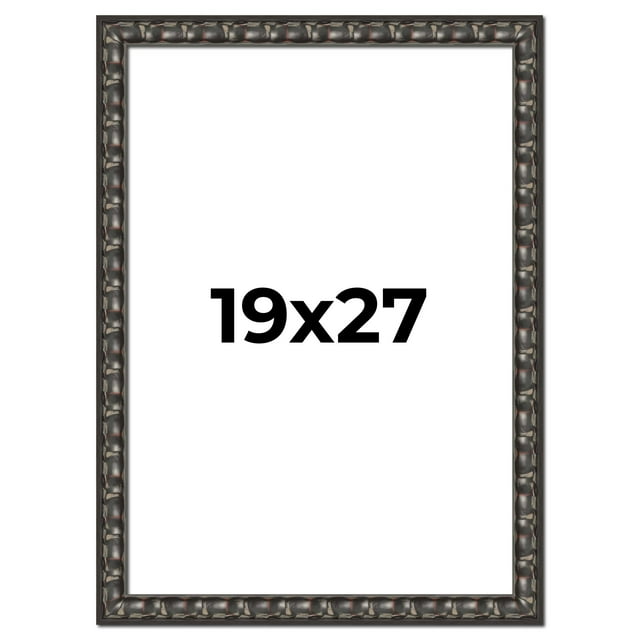 19x27 Frame Black-Brown Medieval Solid Wood Picture Frame | 1.5 Inch Moulding Width | Gotham