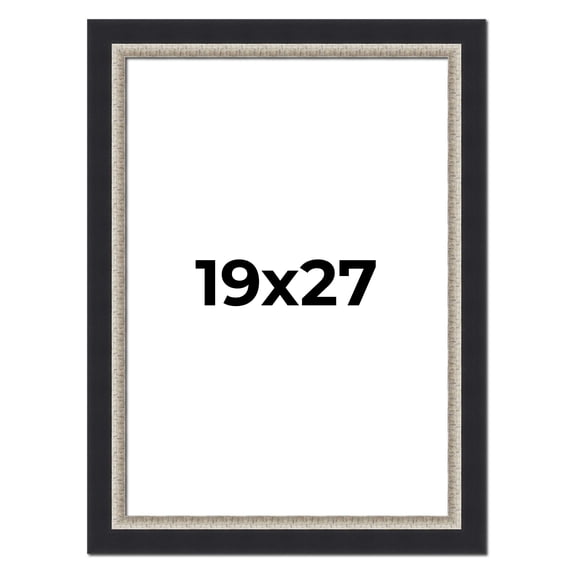 19x27 Frame Black Real Wood Picture Frame Width 2.25 Inches | Interior Frame Depth 0.5 Inches |