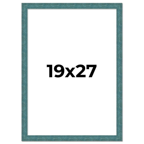 19x27 Frame Blue Rustic Barnwood Solid Wood Picture Frame Width 1.25 Inches | Interior Depth 0.5