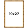 thumbnail image 1 of 19x27 Frame Gold Bamboo Picture Frame - Complete Modern Photo Frame Includes UV Acrylic Shatter, 1 of 8