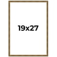 thumbnail image 1 of 19x27 Frame Gold Solid Wood Picture Frame - Complete Modern Photo Frame Includes UV Acrylic, 1 of 8