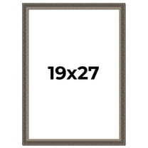 19x27 Frame Silver Real Wood Picture Frame Width 1.25 Inches | Interior Frame Depth 0.5 Inches |