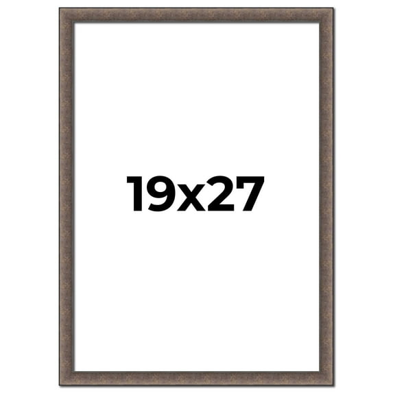 19x27 Frame Silver Real Wood Picture Frame Width 1.25 Inches | Interior Frame Depth 0.5 Inches |
