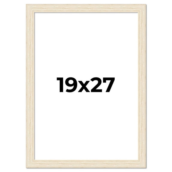 19x27 Frame White Barnwood Picture Frame Includes UV Acrylic Plexiglass, Acid Free Foam Backing