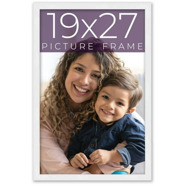 19x27 Frame White Real Wood Picture Frame Width 0.75 inches | Interior Frame Depth 0.5 inches |