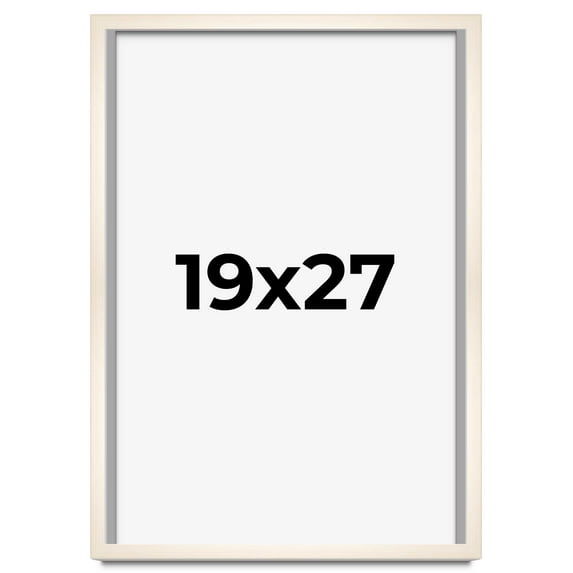 19x27 Frame White Wheat Solid Wood Picture Frame | Moulding Width 0.75 Inches | Interior Depth 0.5