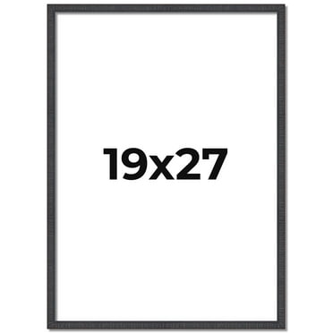 19x27 Rustic Brown Real Wood Picture Frame Width 0.75 inches | Interior Frame Depth 0.5 inches |