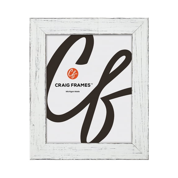 19x27 Rustic Country White Picture Frame Solid Wood