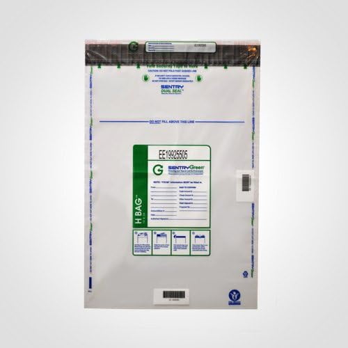 19x28 Clear Plastic Large Cash in Transit Deposit Bag (Package of 50)$$Office