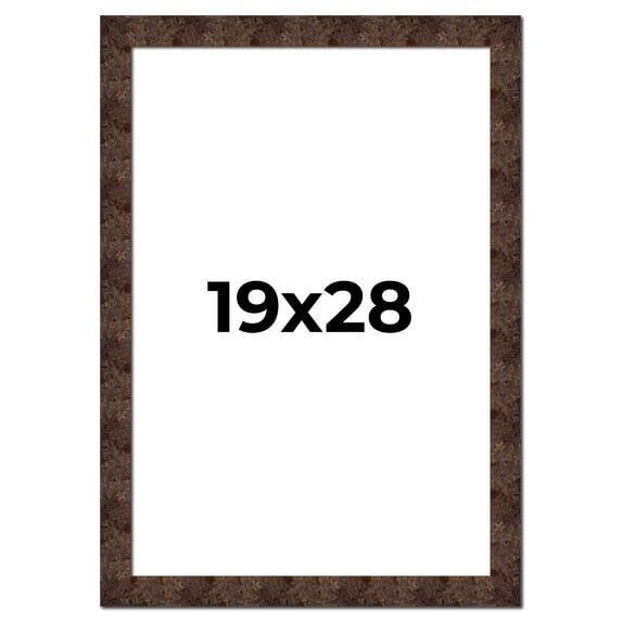 19x28 Frame Brown Burl Real Wood Picture Frame Width 1.625 Inches | Interior Frame Depth 0.5 Inches