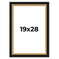 thumbnail image 1 of 19x28 Frame Gold Real Wood Picture Frame Width 2.25 Inches | Interior Frame Depth 0.5 Inches |, 1 of 8