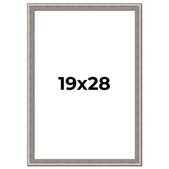 19x28 Frame Grey Real Wood Picture Frame Width 1.25 inches | Interior Frame Depth 0.5 inches | Hans