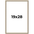 thumbnail image 1 of 19x28 Frame Silver Real Wood Picture Frame Width 0.75 Inches | Interior Frame Depth 0.5 Inches |, 1 of 8