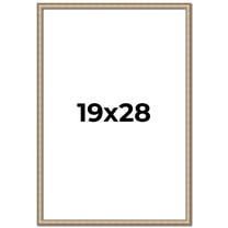 19x28 Frame Silver Real Wood Picture Frame Width 0.75 Inches | Interior Frame Depth 0.5 Inches |