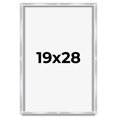 thumbnail image 1 of 19x28 Frame Silver Whitewashed Wood Grain Solid Wood Shadow Box | 0.75 Inch Moulding Width | 0.75, 1 of 8