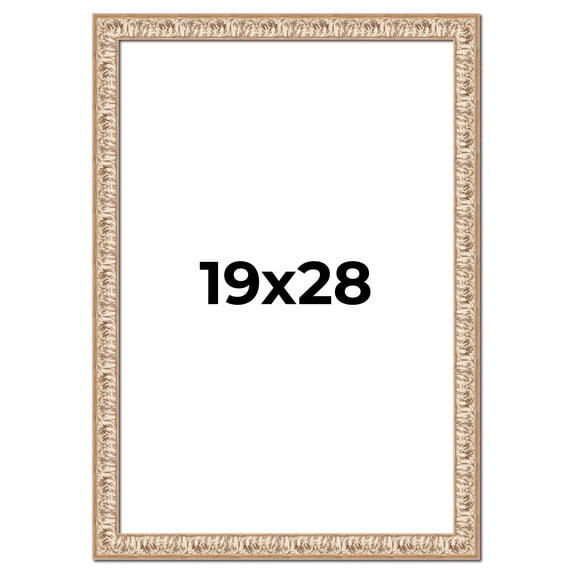 19x28 Frame White Real Wood Picture Frame Width 1.5 inches | Interior Frame Depth 0.5 inches |