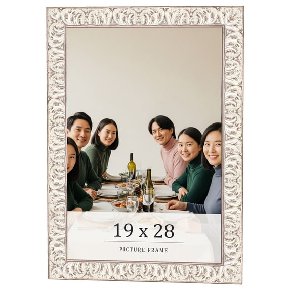19x28 Frame White Real Wood Picture Frame Width 1.5 inches | Interior Frame Depth 0.5 inches |