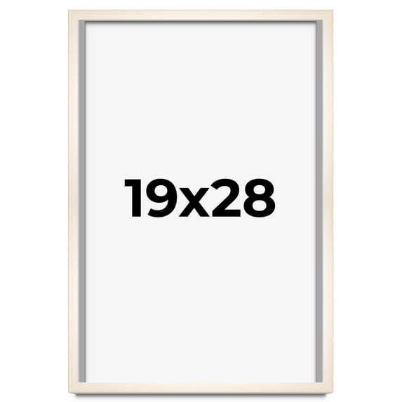 19x28 Frame White Wheat Solid Wood Picture Frame | Moulding Width 0.75 Inches | Interior Depth 0.5