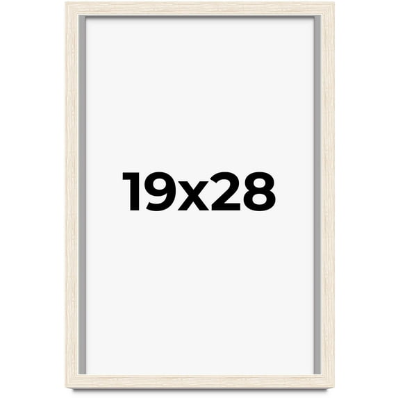 19x28 Shadow Box Frame White | 1.125 Inches Deep Real Wood Rustic Shadowbox Display Frame | UV