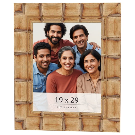 19x29 Frame Beige Real Wood Picture Frame Width 3 inches | Interior Frame Depth 0.5 inches |
