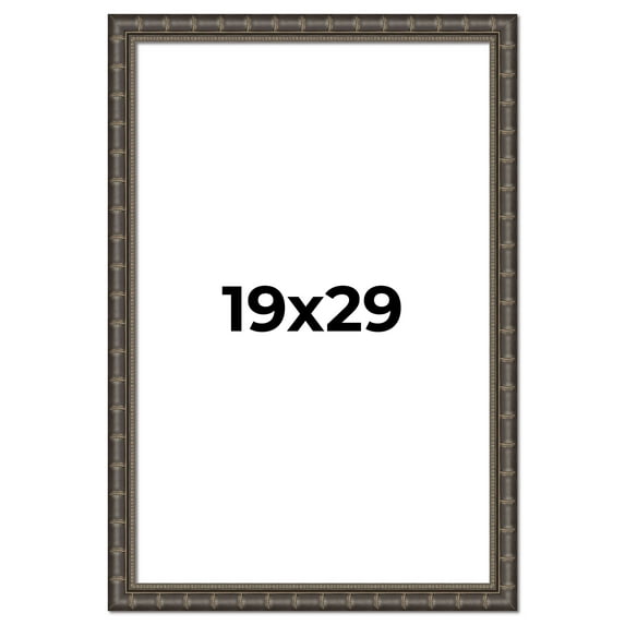 19x29 Frame Black Bamboo Solid Wood Picture Frame Width 1.5 Inches | Interior Frame Depth 0.5