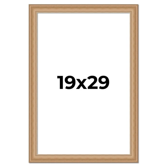 19x29 Frame Charleston Honey Brown Solid Wood Picture Frame Width 1.75 Inches | Interior Depth 0.5
