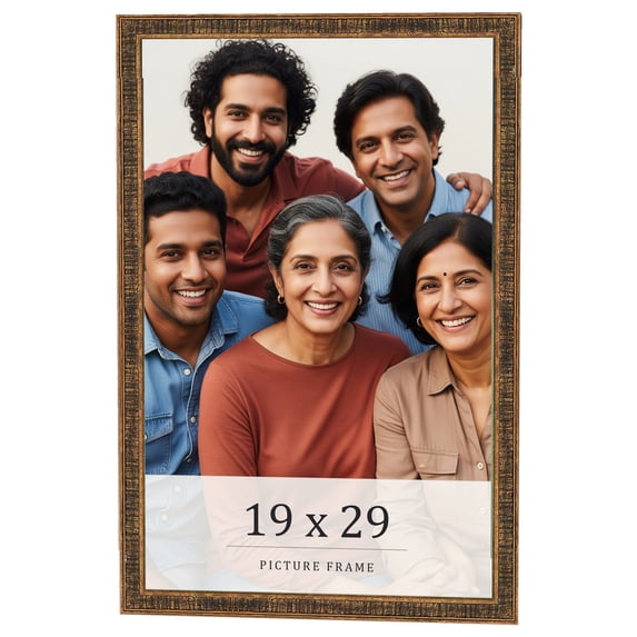 19x29 Frame Gold Kingsley Distressed Solid Wood Picture Frame Width 0.75 Inches | Interior Frame